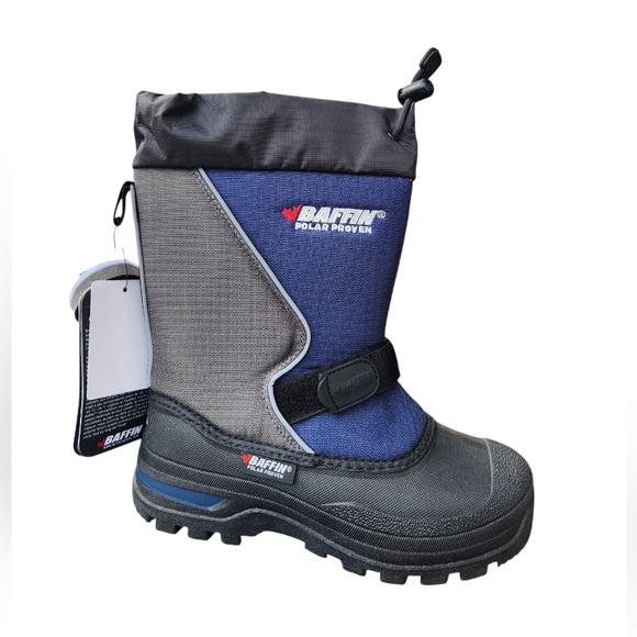 Baffin New Mustang Kid's Winter Boots, Navy, K4 - Picture 1 of 8